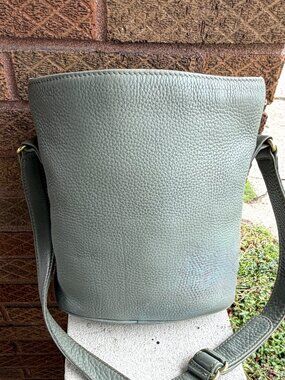 COACH Vintage Italy Sonoma Zip Aqua Sea Small Shoulder Crossbody Bag Distressed